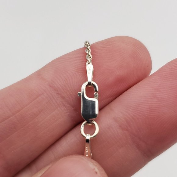 30 Inch 925 Sterling Silver Beautiful Carved Floral Large Pendant Necklace - Picture 5 of 7